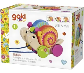 GOKI Holz-Zugschneckenpaar Willi und Milli / ab 12 Monaten