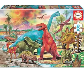 Educa Puzzle Dinosaurier / 100 Teile / 40 x 28 cm