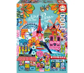 Educa Puzzle Auto Pintos: Paris / 1000 Teile