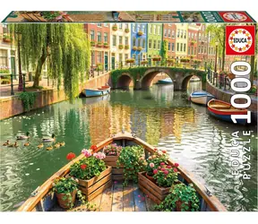 Educa Puzzle Bootsfahrt um Amsterdam / 1000 Teile / 68 × 48 cm