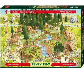 HEYE Puzzle Crazy Zoo: Schwarzwaldausstellung / 1000 Teile / 70 × 50 cm