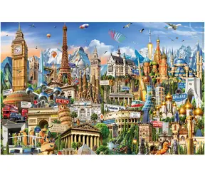 Educa Miniaturpuzzle Symbole Europas / 1000 Teile