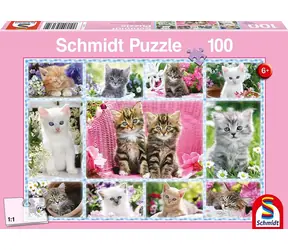 Schmidt Puzzle Kätzchen / 100 Teile / 36,1 × 24,3 cm