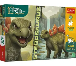 Trefl Puzzle Dino WORLD: Stegosaurus / 100 Teile / 41 x 27,5 cm