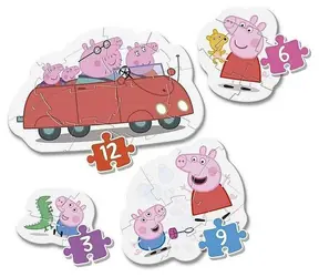Clementoni Mein erstes Puzzle Peppa Pig 4-in-1 / 3, 6, 9, 12 Teile / ab 2 Jahren