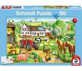 Schmidt Puzzle „Auf dem Bauernhof“ / 100 Teile / ab 6 Jahren
