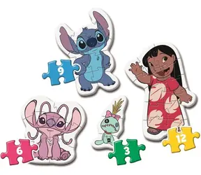 Clementoni Mein erstes Puzzle Stitch 4in1 / 3+6+9+12 Teile / ab 2 Jahren