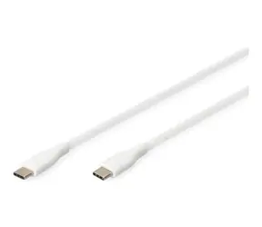 Digitus USB-C Silikon-Anschlusskabel weiß / Datenkabel / USB-C / 1 m