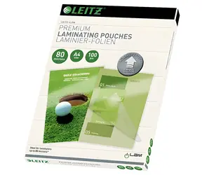 Leitz A4 175 µm / Laminierfolie / UDT-Routing-Technologie / 100 Stück / glänzend