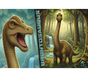 Trefl Puzzle Dino WORLD: Brontosaurus / 100 Teile / 41 x 27,5 cm