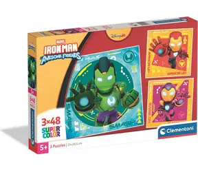 Clementoni Puzzle Iron Man und seine Freunde / 3 x 48 Teile / ab 5 Jahren