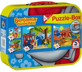 Schmidt Puzzle Benjamin Flower 4in1 / 26+26+48+48 Teile / Metallkoffer