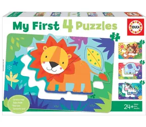 Educa Mein erstes Puzzle Wildtiere 4-in-1 / (5, 6, 7 und 8 Teile) / ab 2 Jahren