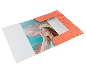 ESSELTE Dokumentenmappen Colour'Breeze Koralle / A4 / Karton / mit Gummiband