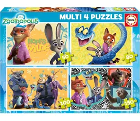 Educa Puzzle Zootropolis 2 / 4in1 (50, 80, 100, 150 Teile)