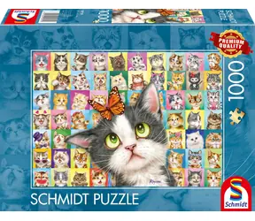 Schmidt Puzzle Katzenausdrücke / 1000 Teile
