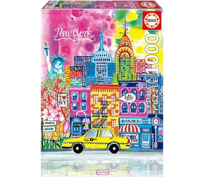 Educa Puzzle Car Pintos: New York / 1000 Teile / 48 × 68 cm