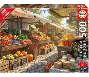Educa Puzzle Sonniger Bauernmarkt / 500 Teile