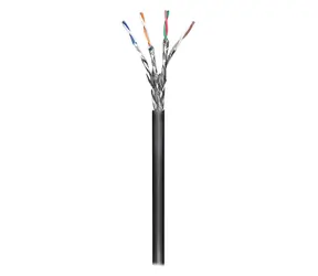 Goobay 77624 schwarz / Installationskabel / CAT6 / S/FTP / für den Außenbereich