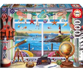 Educa Puzzle Leben im Hafen / 1000 Teile / 68 × 48 cm