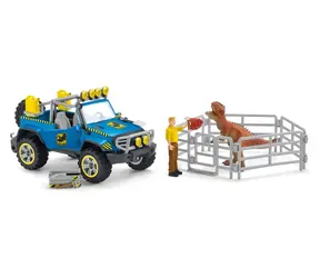 Schleich Dinosaurier 41464 Geländewagen mit Dinosauriergehege / ab 4 Jahren