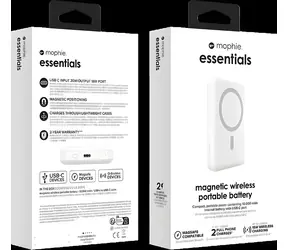 ZAGG Essentials Snap+ Powerstation weiß / Powerbank / MagSafe / Qi2 / 15W / 10000mAh