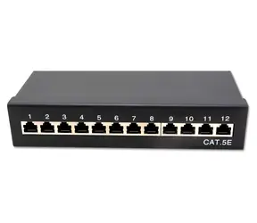 Xtendlan 10" 12-Ports schwarz / Patchpanel / Cat5e / STP / 1U / LSA