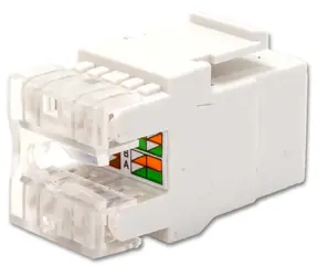 Xtendlan Keystone-Buchse RJ45 / LAN-Anschluss / CAT5e UTP / 180° / rückseitiger Aufprallschutz