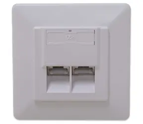 Xtendlan 2xRJ-45-Buchse / Cat6 / geschirmt / Unterputz / abgewinkelte Steckdose