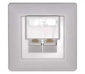 Xtendlan Anschlussdose / 2x RJ-45 / Cat5e / UTP / Unterputz / abgewinkelte Steckdose