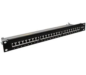 Xtendlan schwarz / Patchpanel / 19" / 24 Ports / Cat6a / geschirmt