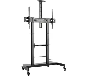 Techly ICA-TR36 schwarz / Bodenständer für Fernseher / 60" - 100" / Tragkraft 100 kg / Neigung -10° bis 5°