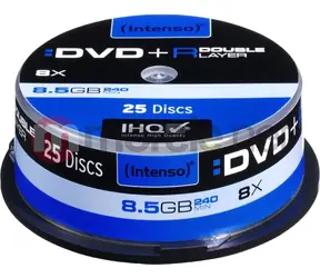 INTENSO 25 Stück / Optisches Medium / DVD+ R DL / 8,5 GB / 8x / Spindel