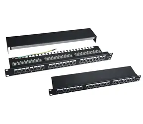 Xtendlan Patchpanel, geschirmt, Cat5e Dual / Patchpanel / 19" / 24 Ports / Jumper / vergoldete Kontakte
