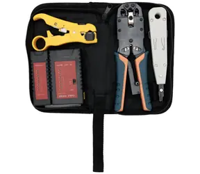Xtendlan LAN- Kit / Installationswerkzeugset / RJ45-12-11-10 Crimpzange / Abisolierzange / Schlagwerkzeug / Tester