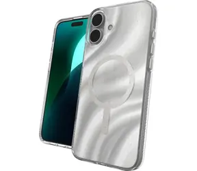 ZAGG Milan Snap Swirl Glitzer silber / Schutzhülle / Apple iPhone 16 / MagSafe / Antimikrobiell