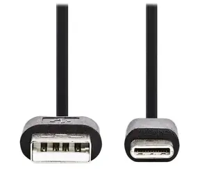 Nedis USB-C - USB-A schwarz / Kabel / USB 2.0 / 15 W / 3 m