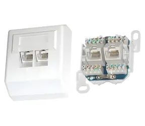 Xtendlan 2x RJ-45 Cat5e / Buchse / UTP / Aufputzmontage / 45°-Winkel / LSA