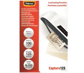 Fellowes 60 x 90 mm / Laminierfolie / 125 µm / glänzend