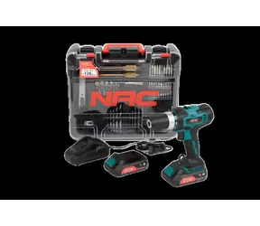 NAC CDB2-40-S-LI-20V / Akku-Bohrschrauber / 20V / 2x 2Ah / 126 Zubehörteile