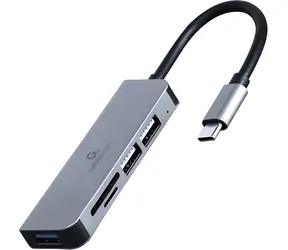 Gembird UHB-CM-CRU3P1U2P2-01 / USB-C-Hub / 3x USB-A / SD/microSD-Kartenleser