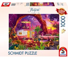 Schmidt Puzzle Campingparadies in der Wüste / 1000 Teile / ab 12 Jahren