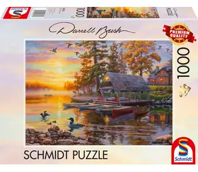 Schmidt Puzzle Bootswerft mit Kanus / 1000 Teile / ab 12 Jahren