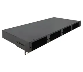 DeLock 19" LWL HD Patchpanel schwarz / Patchpanel / 1 HE / HD-Kassetten oder optische Adapter / max. 144 Fasern