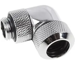 Alphacool Eiszapfen 13 mm Chrom / HardTube-Anschluss / 90° / G1/4" / Messing- und Acrylrohre