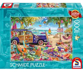Schmidt Puzzle Sonnige Zeit am Strand / 1000 Teile / ab 12 Jahren