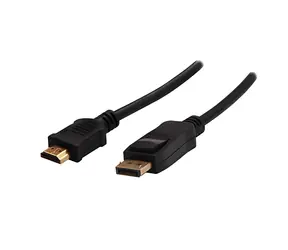 Logo DisplayPort - HDMI 1 m schwarz / Videokabel / 4K/30 Hz / Unidirektionales Signal