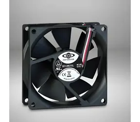 Inter-tech Lüfter (80 mm, Großpackung) / Lüfter / 80 x 80 x 25 mm / 2200 U/min / 27,2 dB / 3-Pin