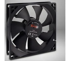 Inter-tech F-92-S schwarzer Lüfter / 92 x 92 x 25 mm / 1500 U/min / 24 dB / 3-Pin