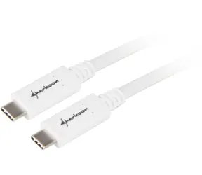 Sharkoon USB-C - USB-C weiß / Datenkabel / USB 3.2 Gen 2 (10 Gbit/s) / 0,5 m